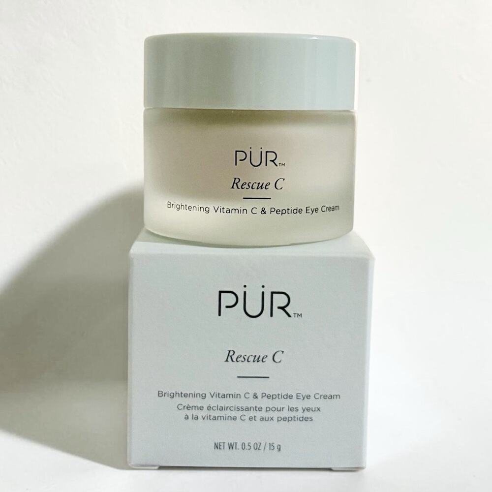 PÜR Rescue C Brightening Eye Cream Vitamin C Peptide Under Eye Care 0.5 fl oz